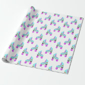 Groovy Roller Schaatsen Pattern Cadeaupapier (Uitgerold)