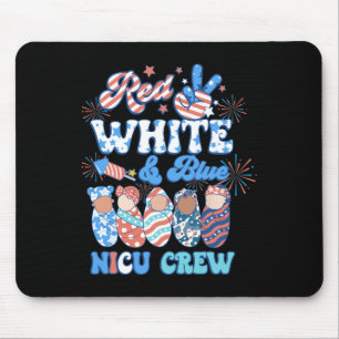 Groovy Rood Wit Blauw Nicu Crew Nicu Verpleegster Muismat