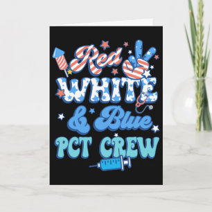 Groovy Rood Wit Blauw Pct Crew 4 juli Kaart