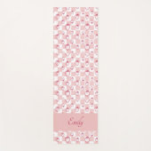 Groovy roze aardbeiencheckbord, Y2K 90s Yoga Yogamat (Voorkant)