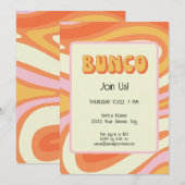 Groovy Roze en Oranje Bunco Kaart (Voorkant / Achterkant)