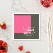 Groovy Roze Groen Vrijgezellenfeest, aangepast Servet (Insitu)