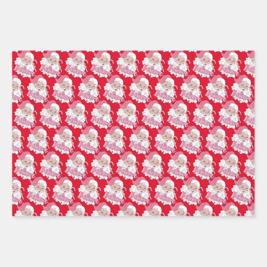 Groovy  roze kerstman gelooft Kerstmis Inpakpapier Vel (Voorkant 3)