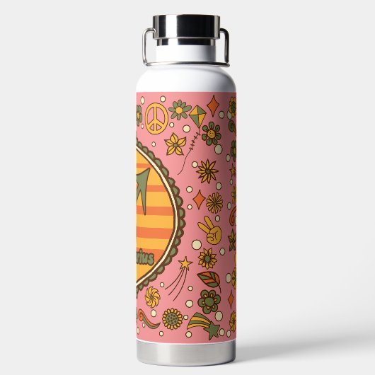 Groovy Sagittarius Custom Waterfles (Achterkant)