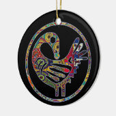 Groovy Sankofa Bird Keramisch Ornament (Links)