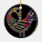Groovy Sankofa Bird Keramisch Ornament (Achterkant)