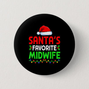 Groovy Santa's Favoriete Verloskundige Verpleegste Ronde Button 5,7 Cm