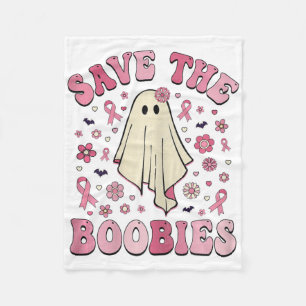 Groovy Save the S Borstkanker Bewustzijn Halloween Fleece Deken