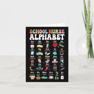 Groovy Schattige ABC School Nurse Alphabet terug n Kaart