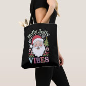Groovy Schattigee Kerstman Holly Jolly Vibes Xmas Draagtas (Dichtbij)