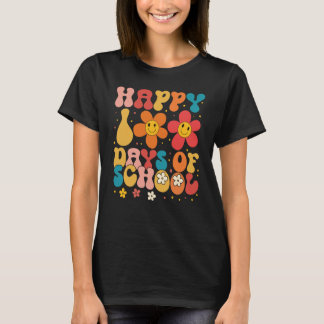 Groovy School Leraar Student Gelukkig 100 Dagen Va T-shirt
