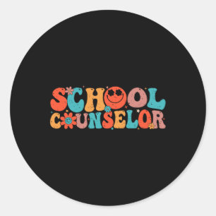 Groovy schoolbegeleider Ck naar school leraar coun Ronde Sticker