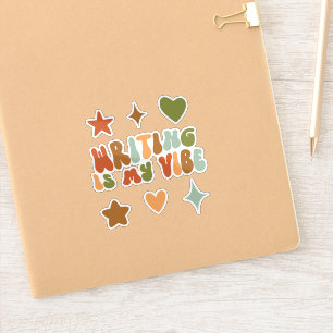 Groovy schrijven is mijn vibe Sticker, schrijver Sticker