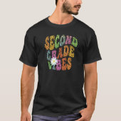 Groovy SECONDE GRADE VIBES Leerluipaard Afdrukken  T-shirt (Voorkant)