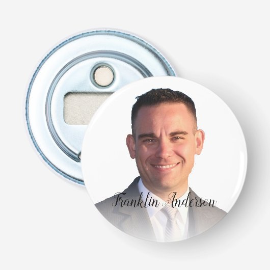 Groovy Selfie Maak Je Eigen Button Flesopener (Voorkant)