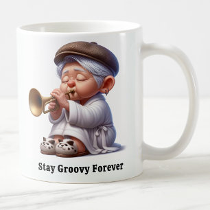 Groovy Senior Citizen Music Legends Koffiemok