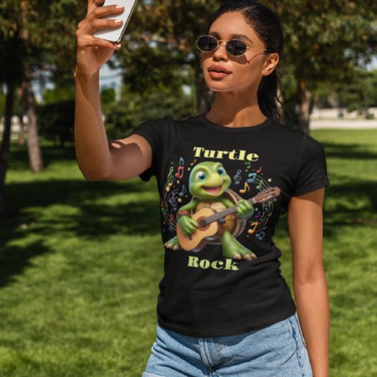 Groovy Serenading Turtle Jamming Out T-shirt
