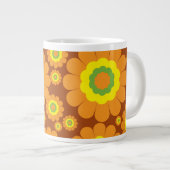 Groovy Seventies Flowers Jumbo Mok (Voorkant rechts)