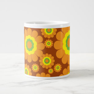 Groovy Seventies Flowers Jumbo Mok