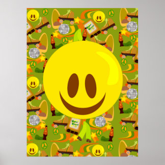 Groovy Seventies Pattern Poster