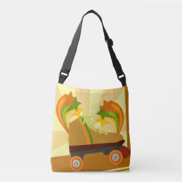 Groovy Seventies Roller Schaats Cartoon Design Crossbody Tas