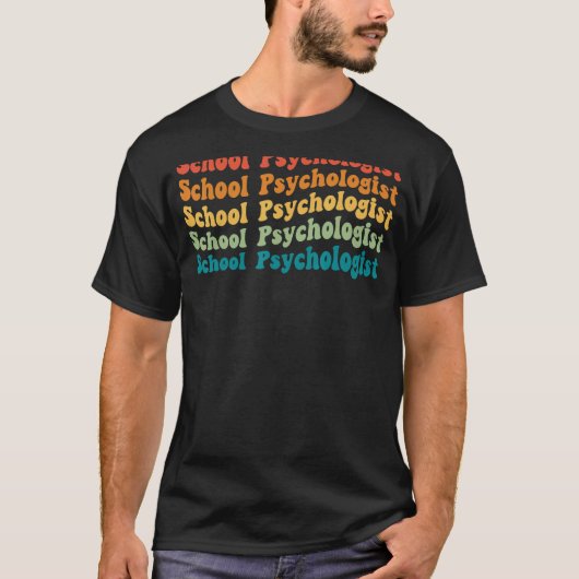 Groovy Shcool Counselor Crew Back to School T-shirt (Voorkant)