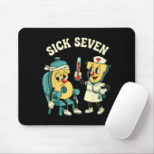 Groovy Sick Seven 67 Funny Meme Sick 7 And Nurse 6 Muismat (Met muis)