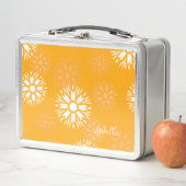 Groovy Sinaasappel Daisy Flower Retro Bloemennaam (In situ)