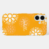 Groovy Sinaasappel Daisy Flower Retro Bloemennaam Case-Mate iPhone Case (Achterkant (horizontaal))
