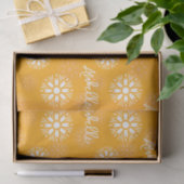 Groovy Sinaasappel Daisy Flower Retro Bloemennaam Tissuepapier (Geschenk)