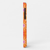 Groovy Sinaasappel Roze Tie Dye iPhone Case (Achterkant/links)