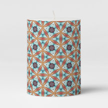 Groovy Sinaasappel Turquoise Blauw Patroon