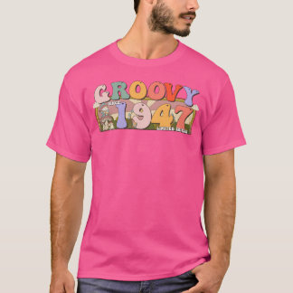 Groovy Sinds 1947 Retro Hippie 76ste Verjaardag vr T-shirt