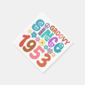 Groovy sinds 1953 70e verjaardag servet (Hoek)