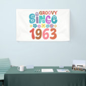 Groovy sinds 1963 60ste verjaardag spandoek (Beurs)