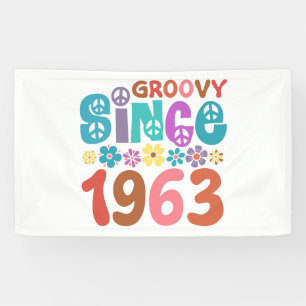Groovy sinds 1963 60ste verjaardag spandoek