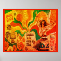 Groovy Slogan Uit de Jaren 70 Retro Stijl Muur