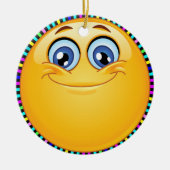 Groovy Smile Happy Face - SRF Keramisch Ornament (Voorkant)