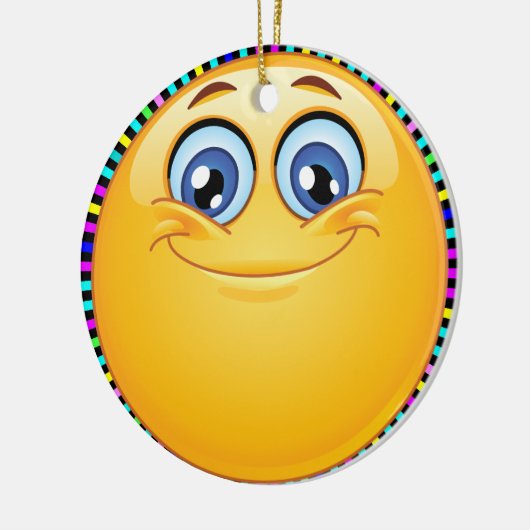 Groovy Smile Happy Face - SRF Keramisch Ornament (Links)