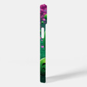 Groovy Smiley Vibes – Neon Green & Cosmic purple Case-Mate iPhone Case (Achterkant / Rechts)