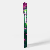 Groovy Smiley Vibes – Neon Green & Cosmic purple Case-Mate iPhone Case (Achterkant / Links)