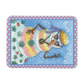 GROOVY SNOWMAN "PEACE ON AARTH" CHRISTMAS MAGNET MAGNEET (Horizontaal)