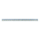 GROOVY SNOWMAN, PEACE SIGN RETRO CHRISTMAS RIBBON LINT (Voorkant)