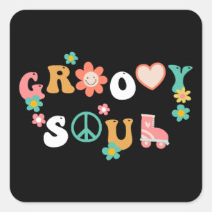 Groovy Soul Vierkante Sticker
