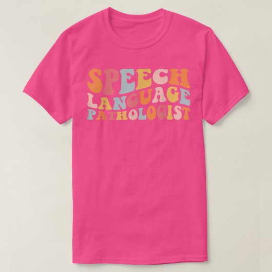 Groovy Speech Language Pathologist Leopard Speech T-shirt (Design voorkant)