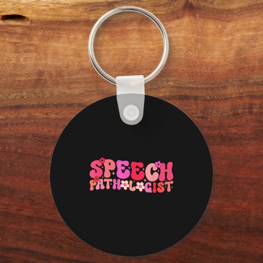 Groovy Speech Pathologist Speech Language Therapy  Sleutelhanger (Voorkant)