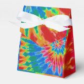 Groovy Spiral Rainbow Tie Dye Bedankdoosjes (Voorkant Zijde)
