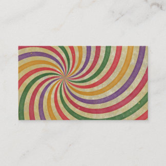 Groovy Spiral Sunbeam Ray Swirl Design Grungy Visitekaartje