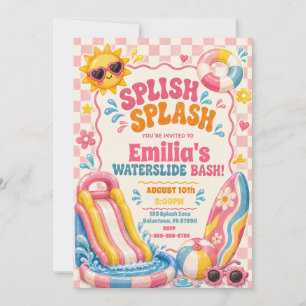 Groovy Splish Splash Meisjes Verjaardag Kaart