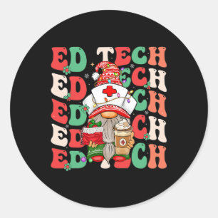 Groovy Spoedeisende Hulp Zaal Verpleegster Kerstmi Ronde Sticker